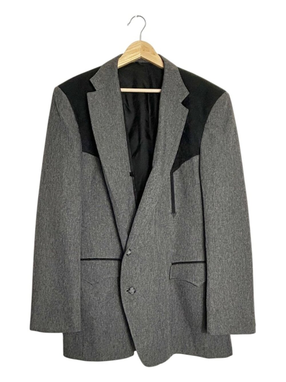 Vintage Circle S Men's Made in USA Western Boise Blazer in Gray/Black - Sz 52L